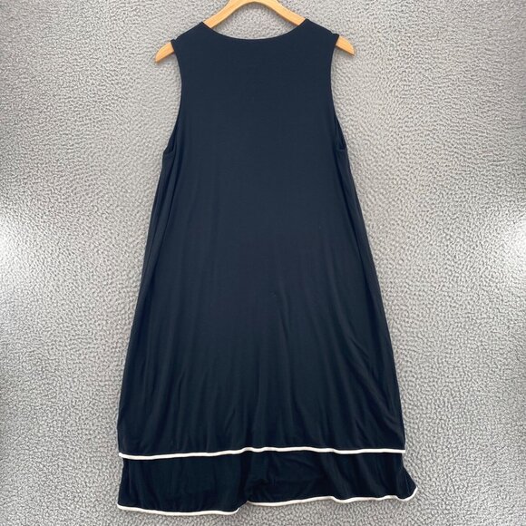 J Jill Dress Womens Medium Black Wearever Swing Jersey Knit Stretch Knee Length - Picture 3 of 10